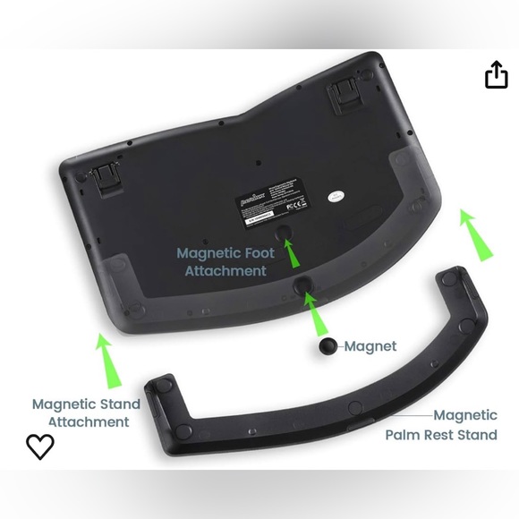 Perixx Periduo-606C wireless ergonomic keyboard with vertical mouse - Picture 7 of 10